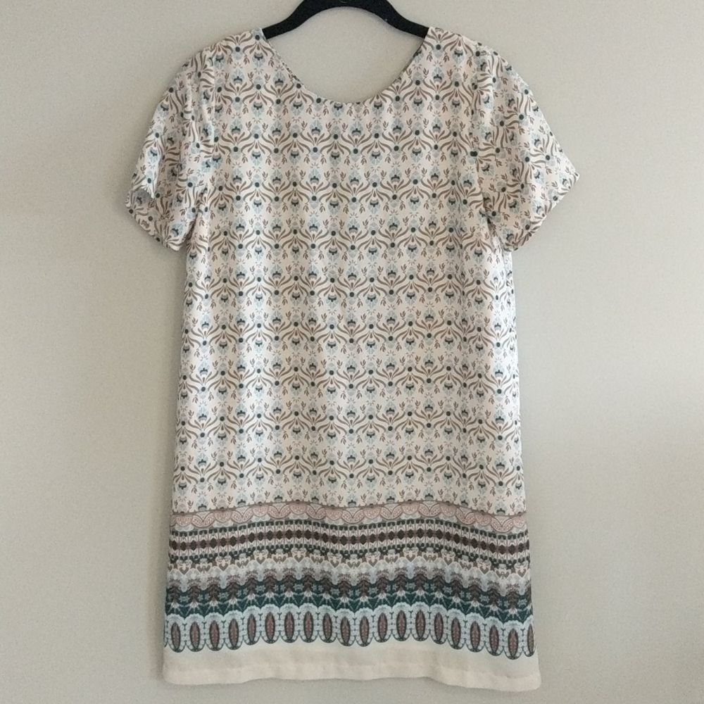 Lulus Shift Dress Printed Short Sleeves Size XS
